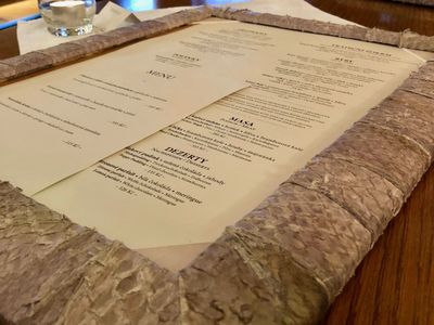 Jídelní lístek restaurace Šupina a Šupinka