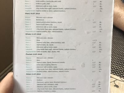 Restaurace YVY, Brno - Recenze - Polední menu