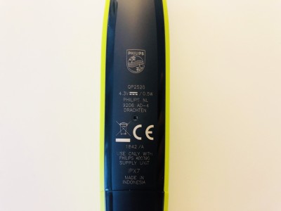 Detail štítku a specifikace od výrobce Philips OneBlade